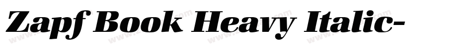 Zapf Book Heavy Italic字体转换